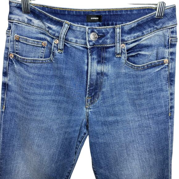 Express Men's Medium Wash No Distress Slim Jeans Size 28x32 - Picture 6 of 6